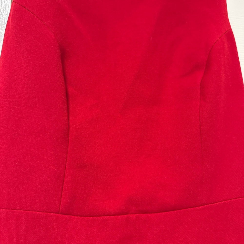 Zara Red Scoop-Neck Fit & Flare Mini Dress A33 - Picture 3 of 11